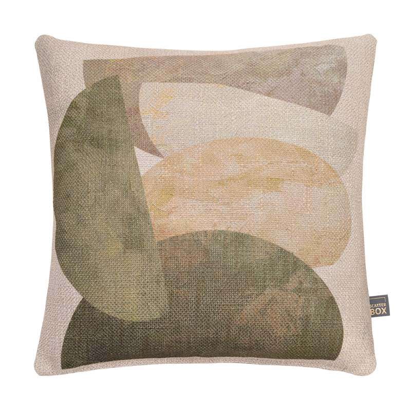 Scatter Box Geo Stack 45x45cm Cushion, Green