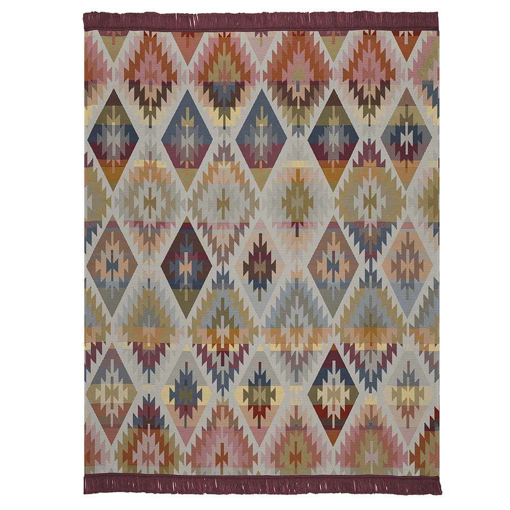 BIEDERLACK Ikat Diamond Throw 140cm x 180cm Multicoloured