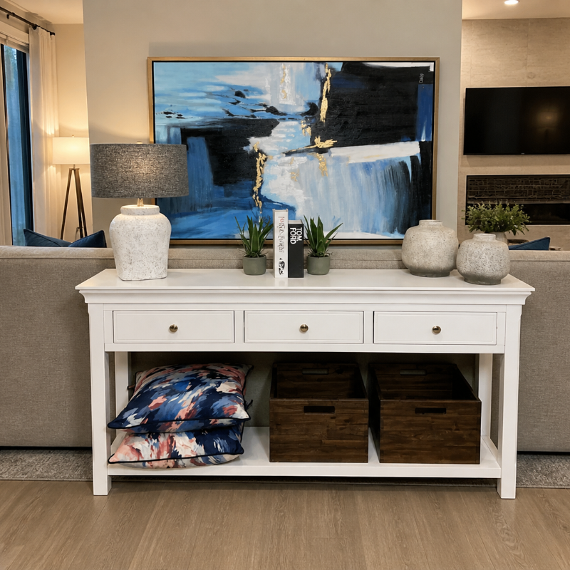 Harrow 3 Drawer Console