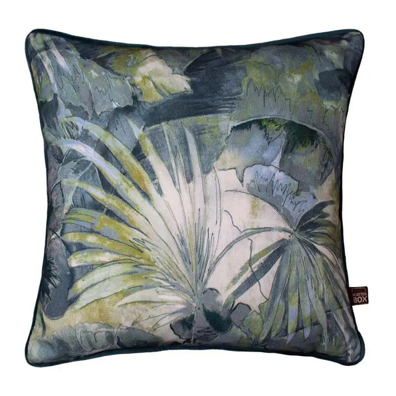 Scatter Box Aria 43x43cm Cushion, Teal/Green