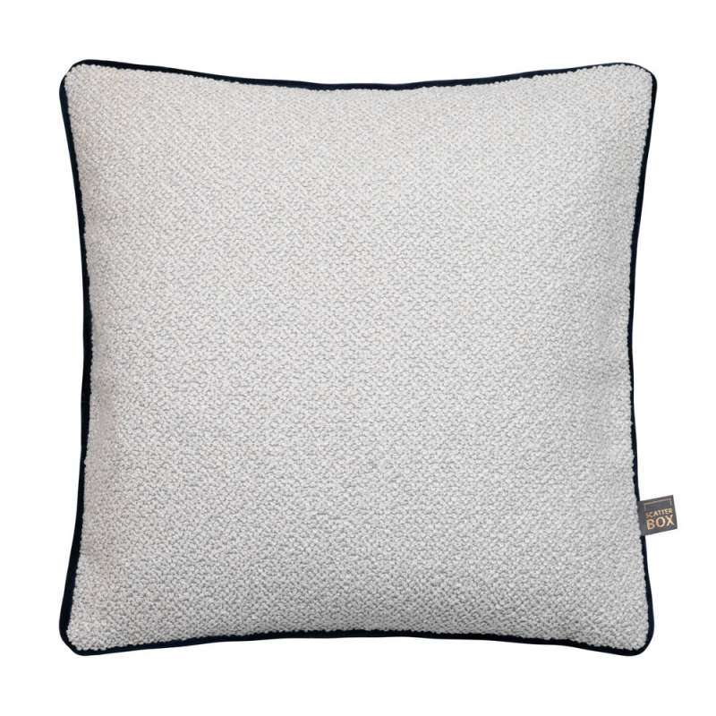 Leighton Cushion 43x43cm Ecru/Navy