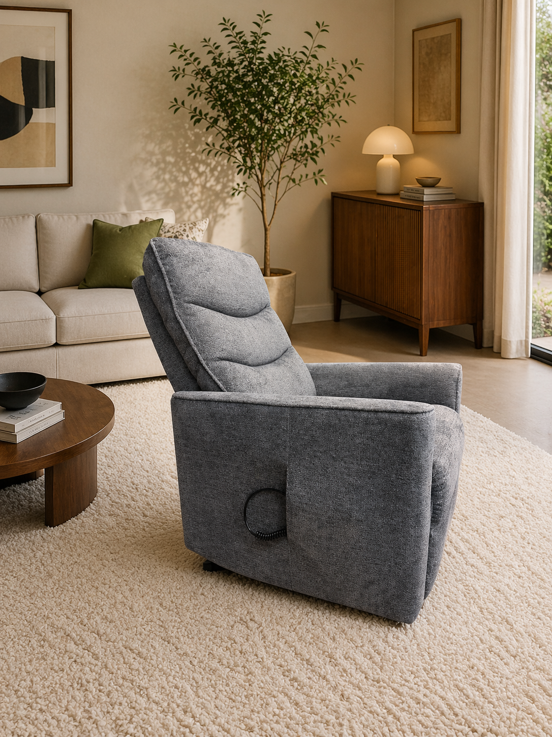 Tilt and Lift Chair Bergen Grey