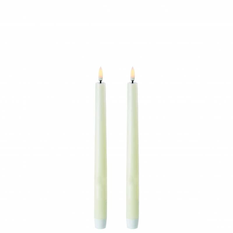 Uyuni Taper White LED Candle 2,3 x 25,5 cm (Twin Pack)