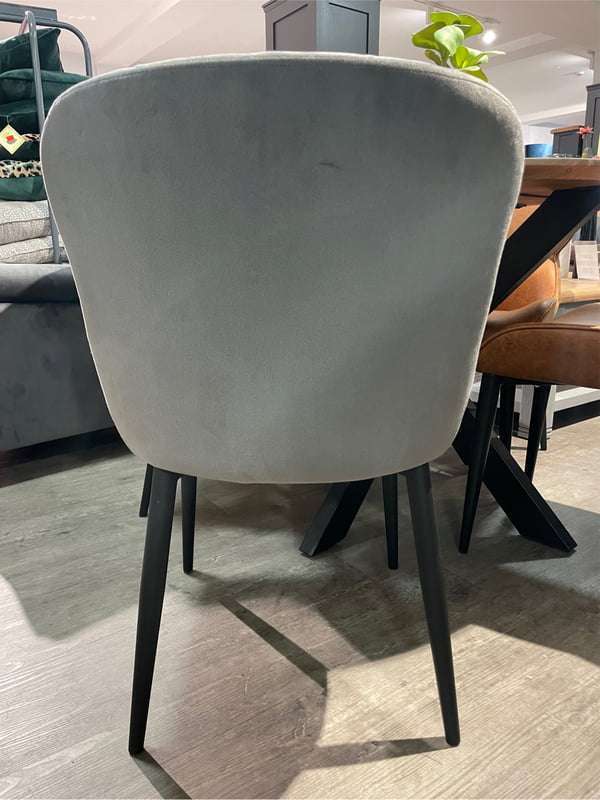 Ottawa Dining Chair Grey Velvet