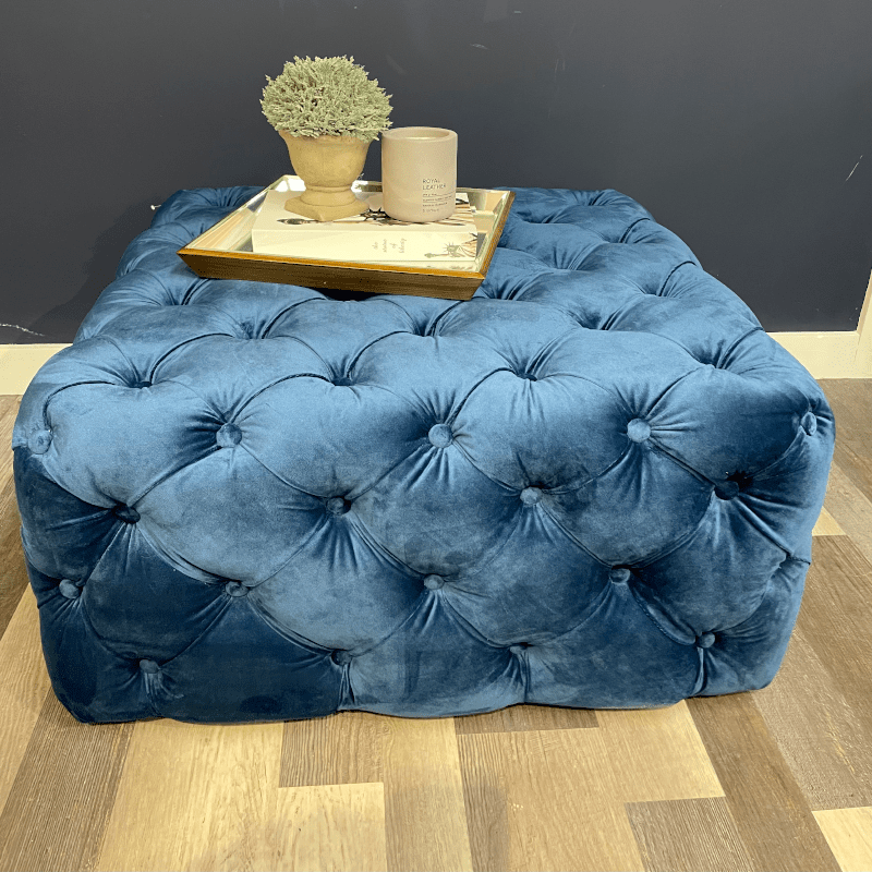 Banquette Navy Footstool
