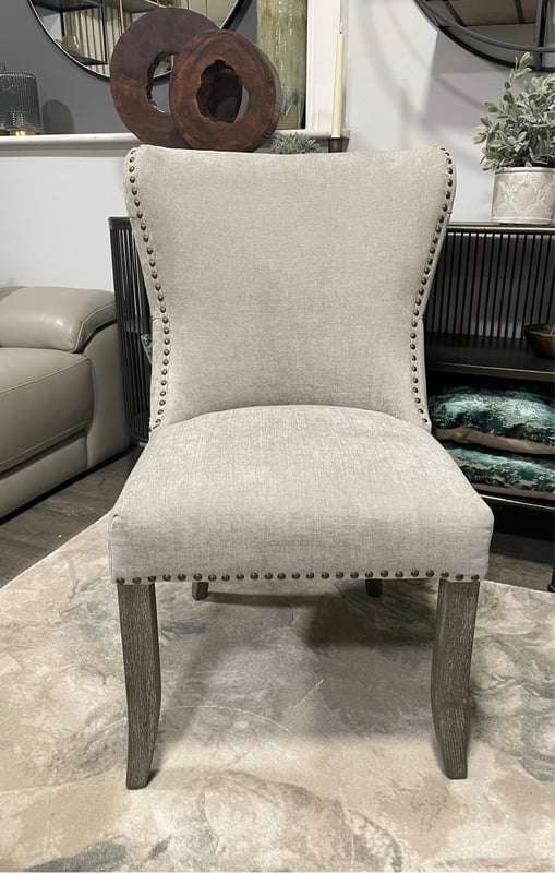 Roma Dining Chair Grey Fabric