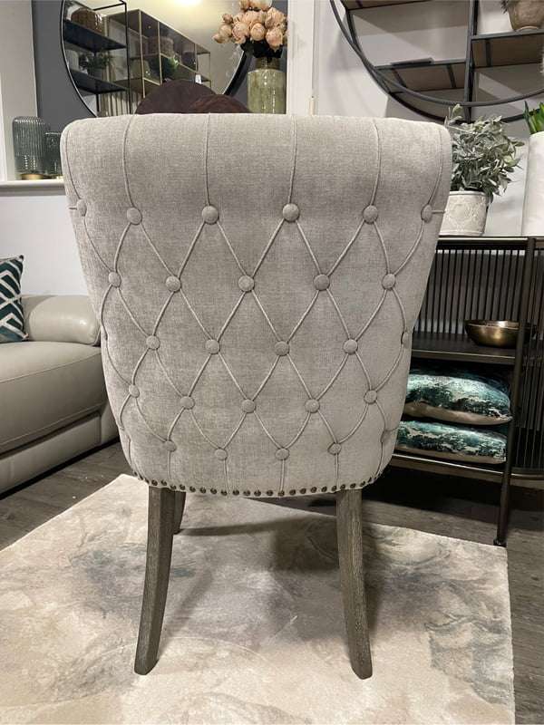 Roma Dining Chair Grey Fabric