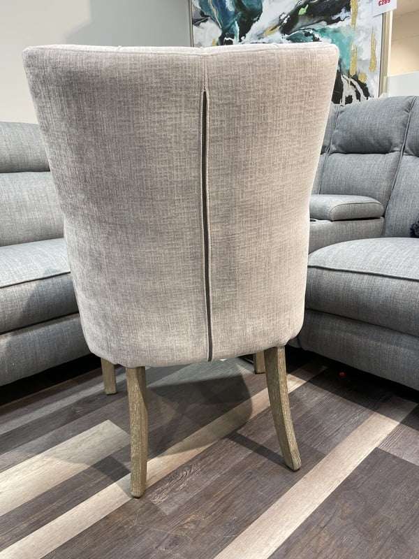 Sarah Grey Chenille Chair