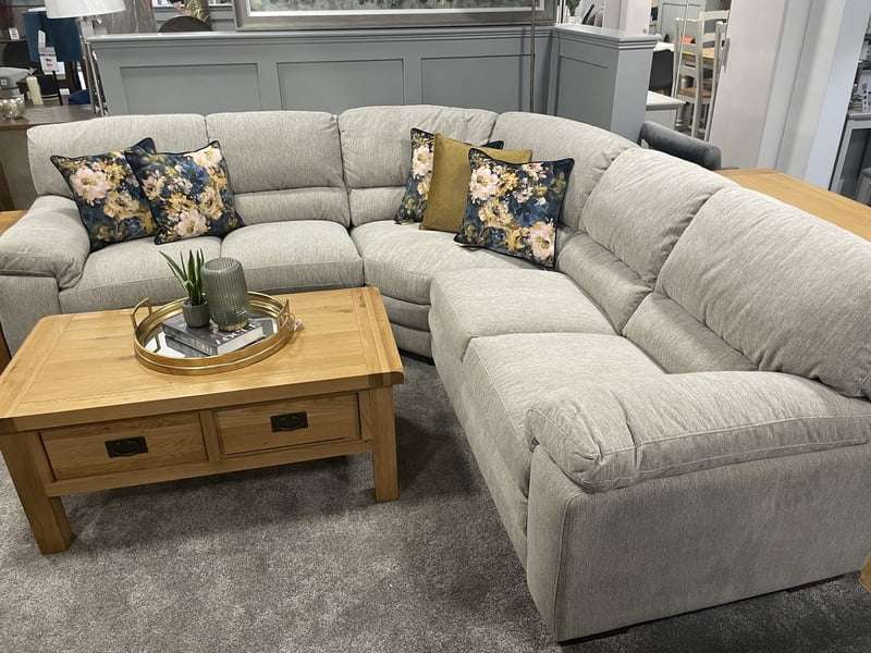 Luxor Light Grey Corner Sofa