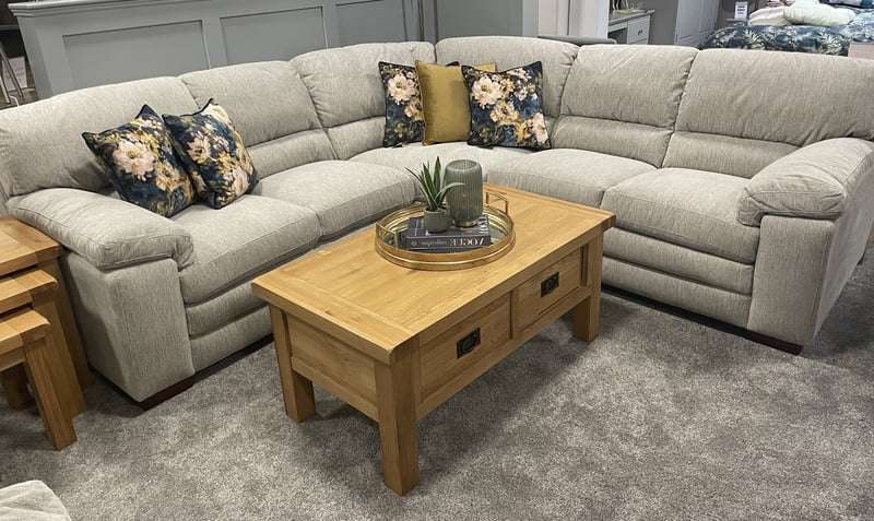 Luxor Light Grey Corner Sofa