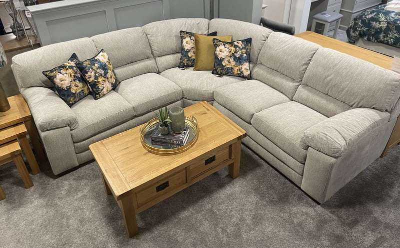 Luxor Light Grey Corner Sofa