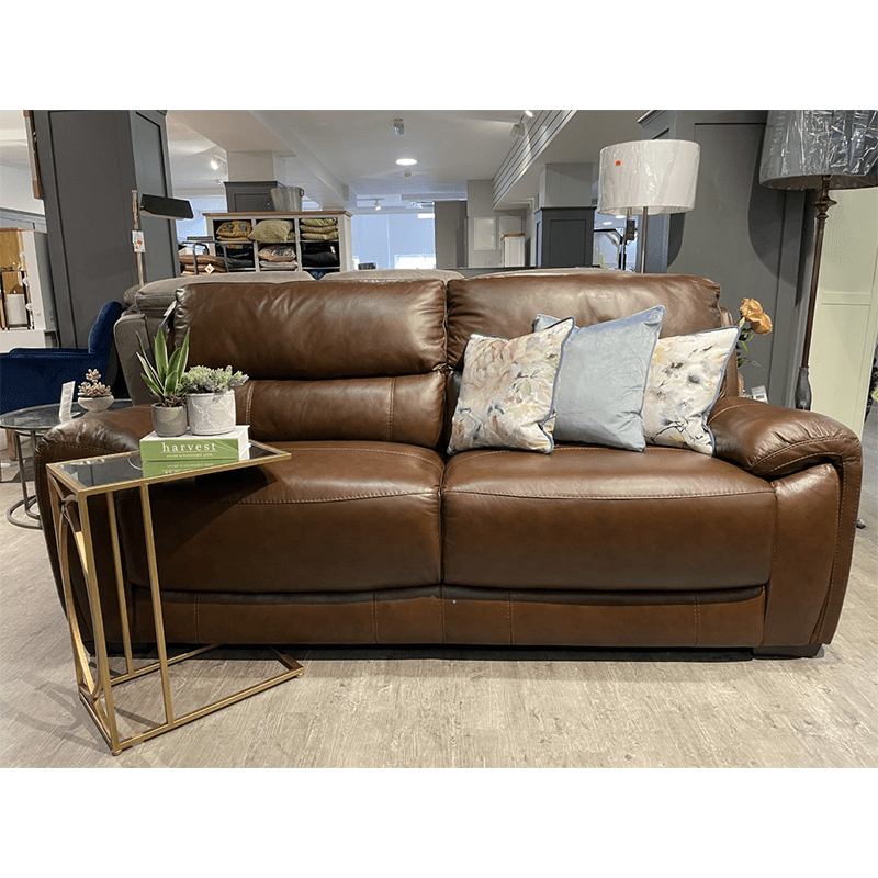 Everett 3 Seater Leather Sofa