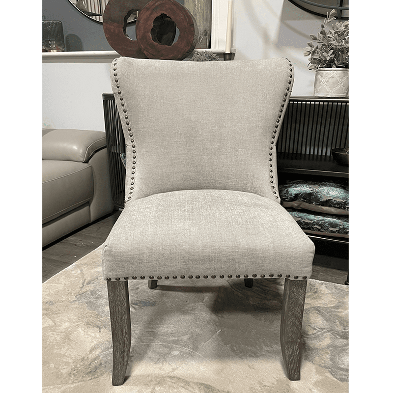 Roma Dining Chair Grey Fabric