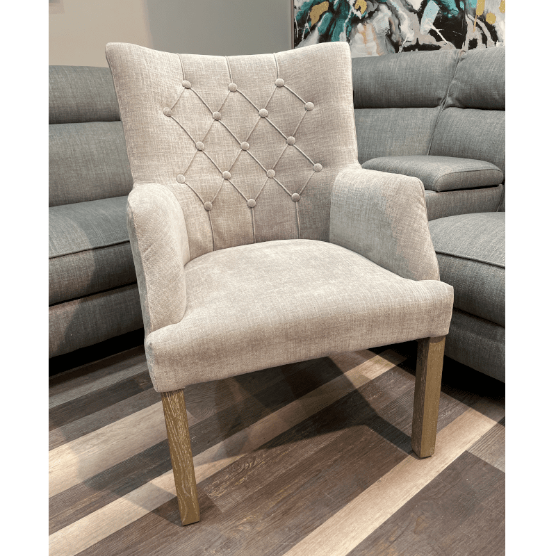 Sarah Grey Chenille Chair