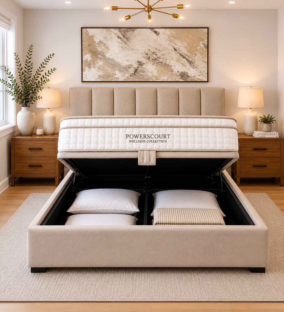 Mozart Ottoman 6ft Superking Bed