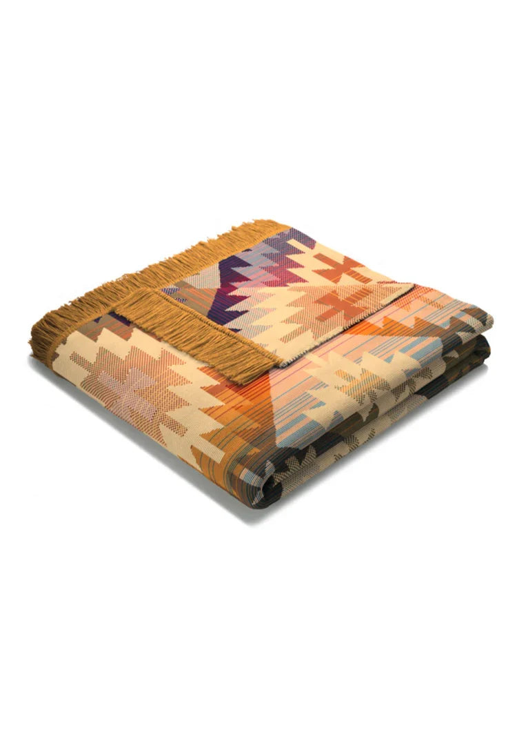 Biederlack Ikat Diamond Cotton Rich Blanket | B7715