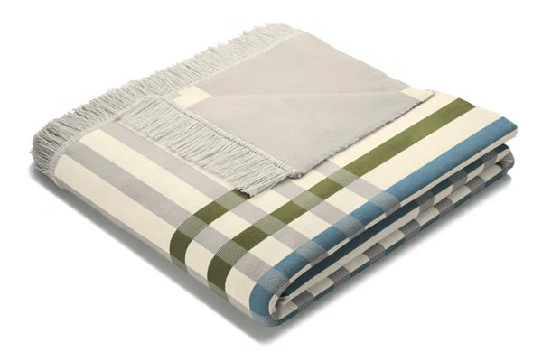 Biederlack Cotton Rich Check Picnic Blanket | Green B7720