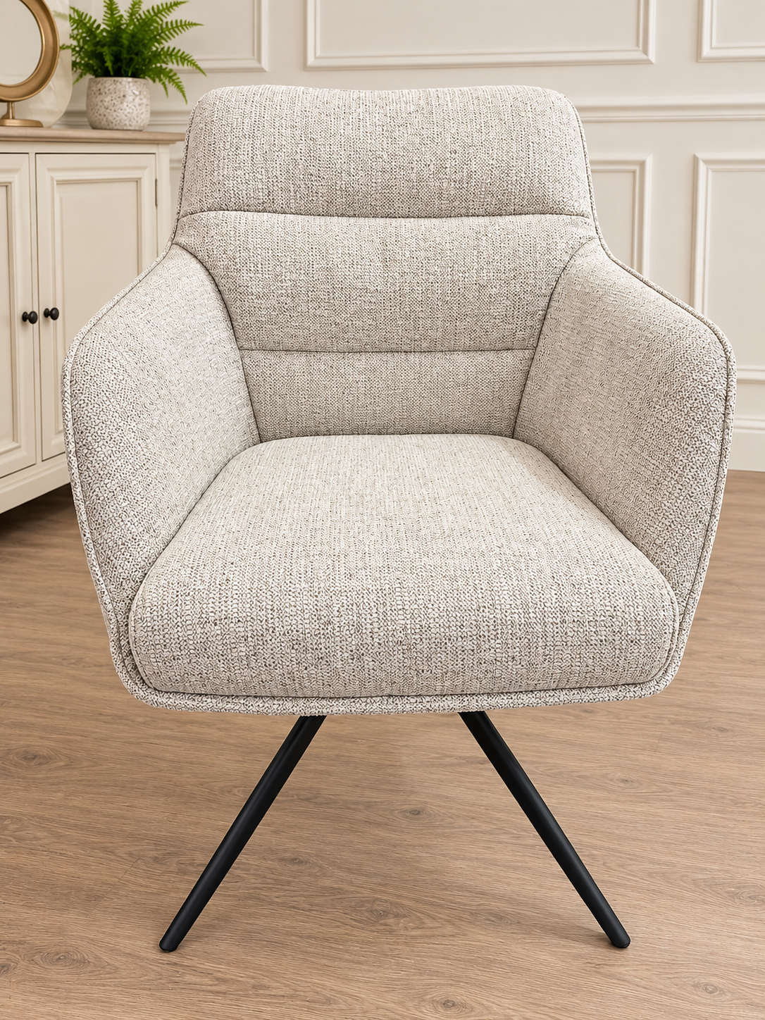 Owen Swivel Dining Chair Stone