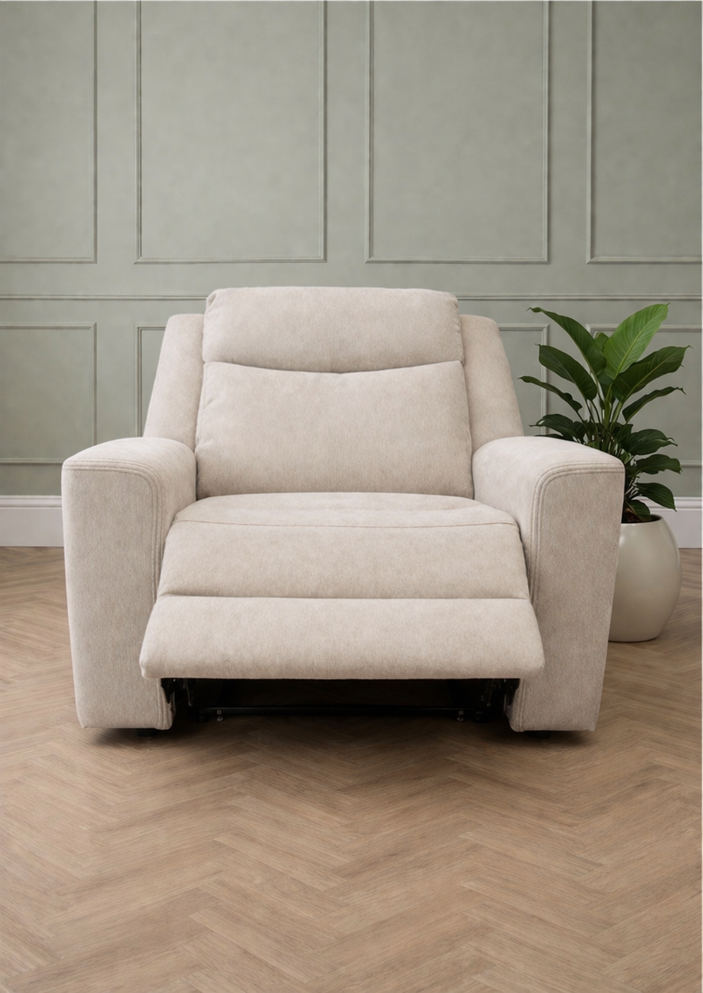 Cousins Electric Recliner Armchair Light Grey