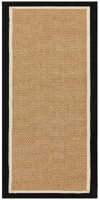 Asiatic Bordo Herringbone Charcoal Cream Runner