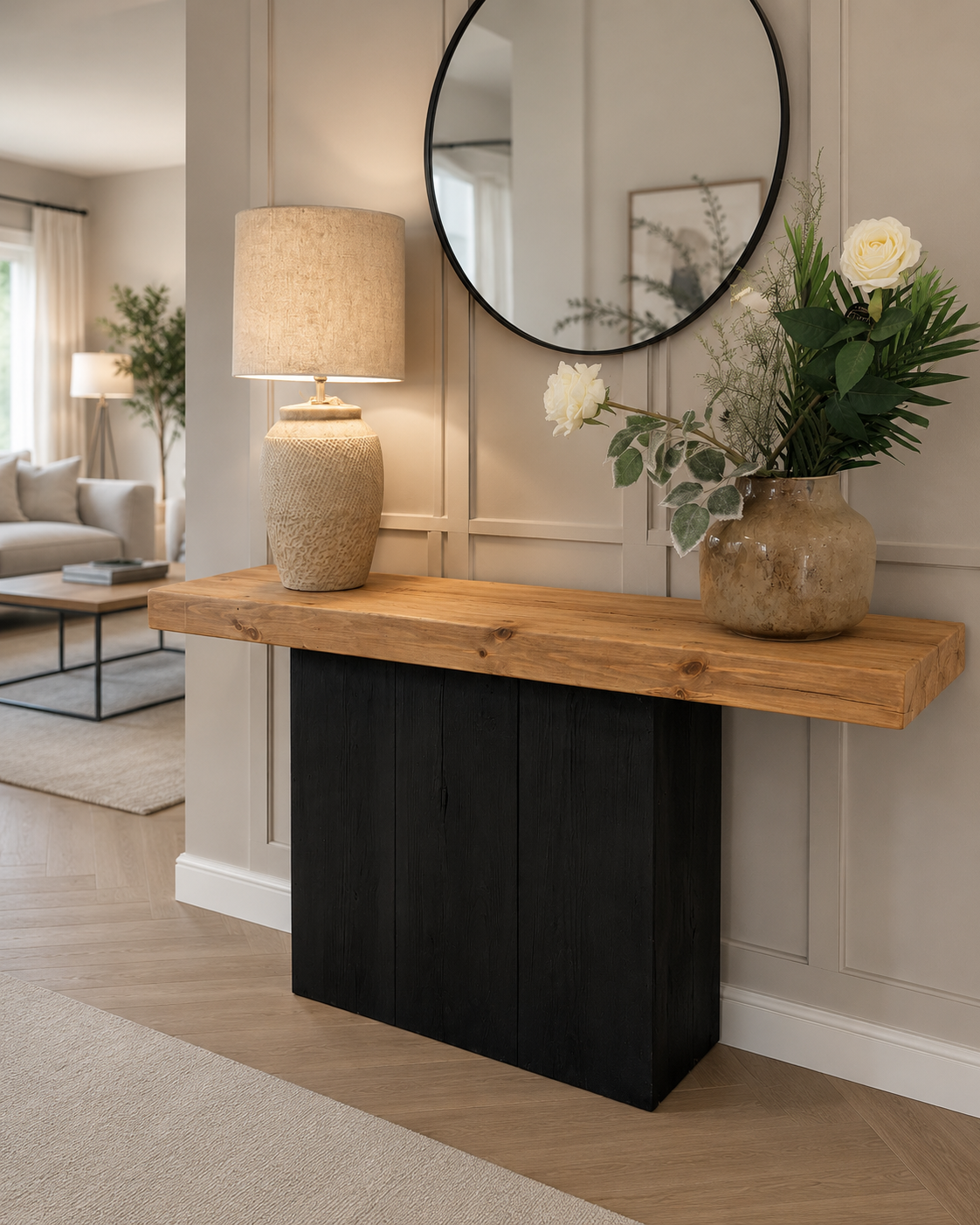 Barnwood 2 Tone Console Table