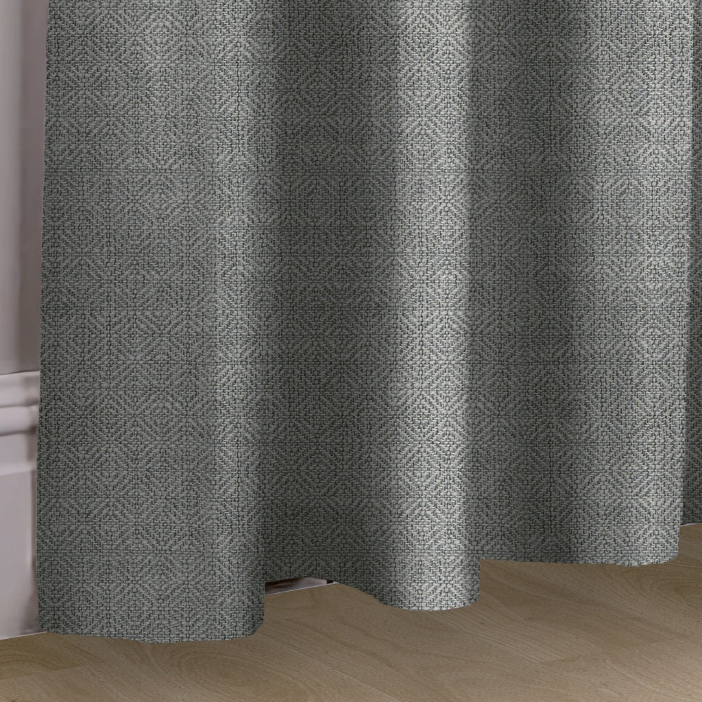 Eliza Fleece Eyelet Curtains-Duck Egg