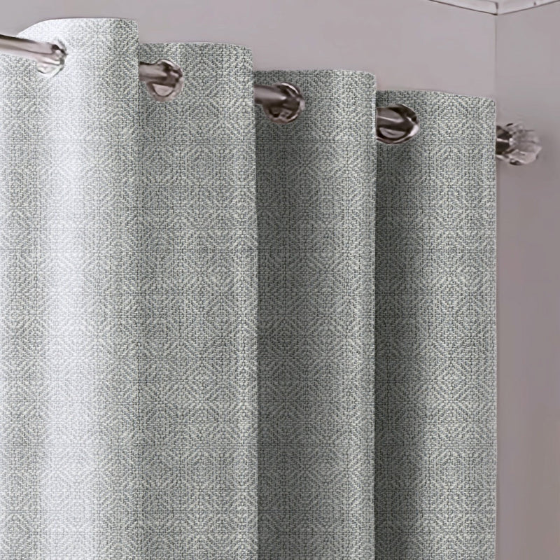 Eliza Fleece Eyelet Curtains-Duck Egg
