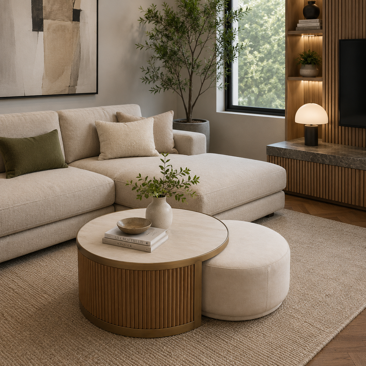 Reeded Coffee Table