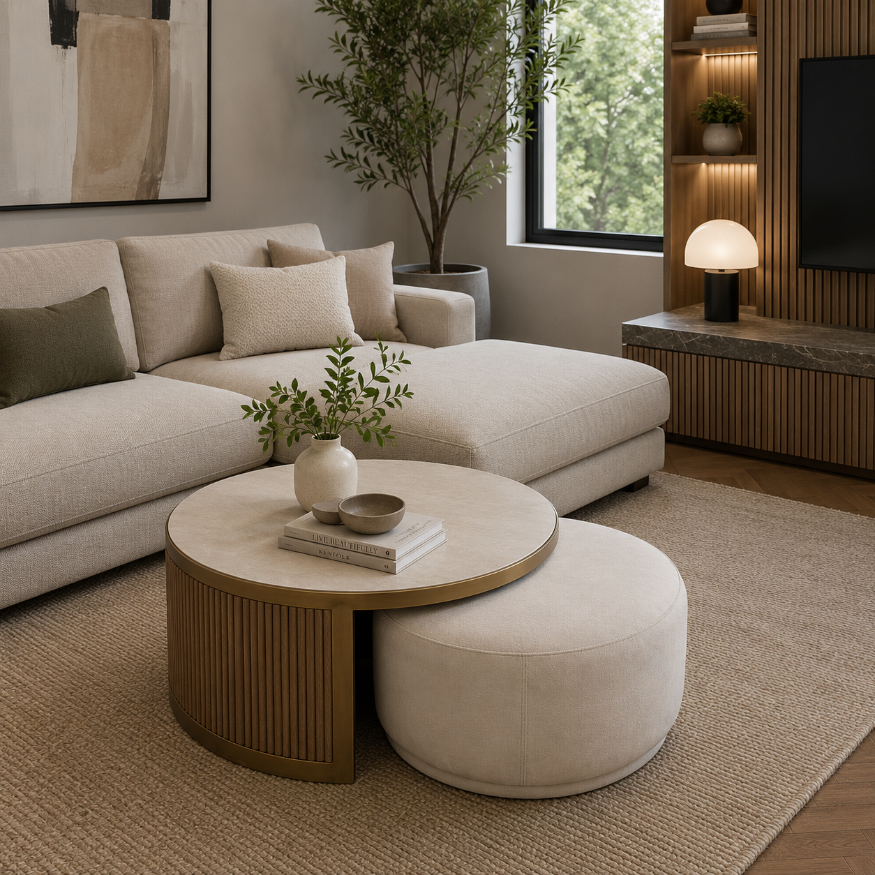 Reeded Coffee Table