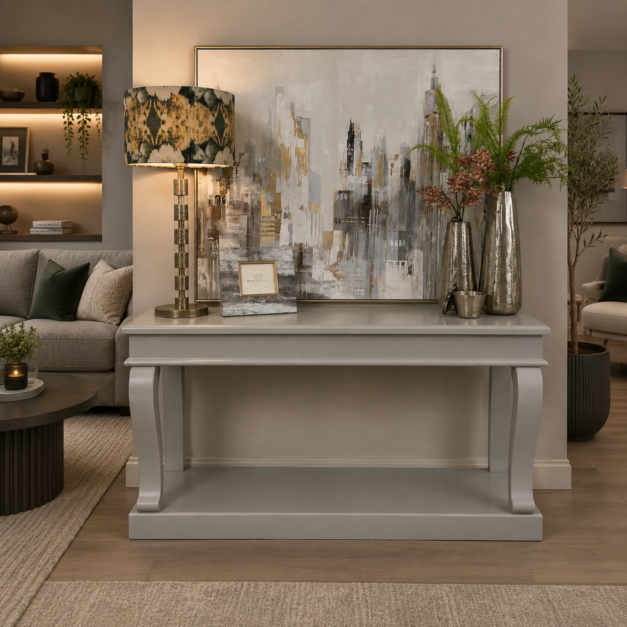 Verona Grey Console Table
