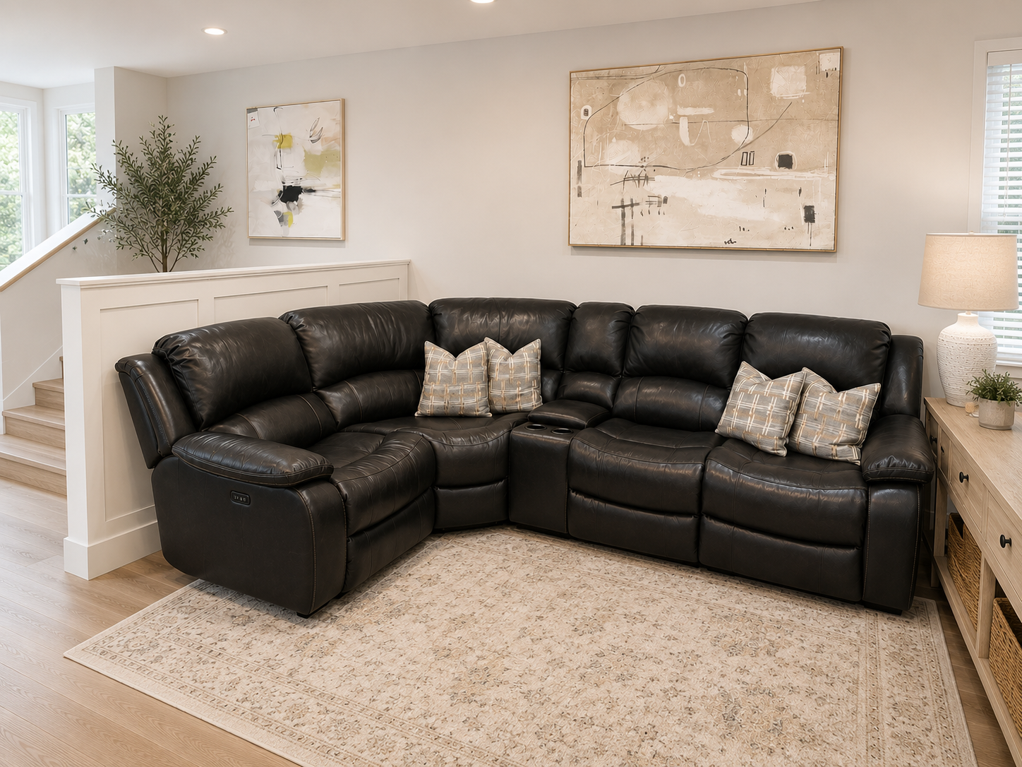 Modular Leather Corner Sofa