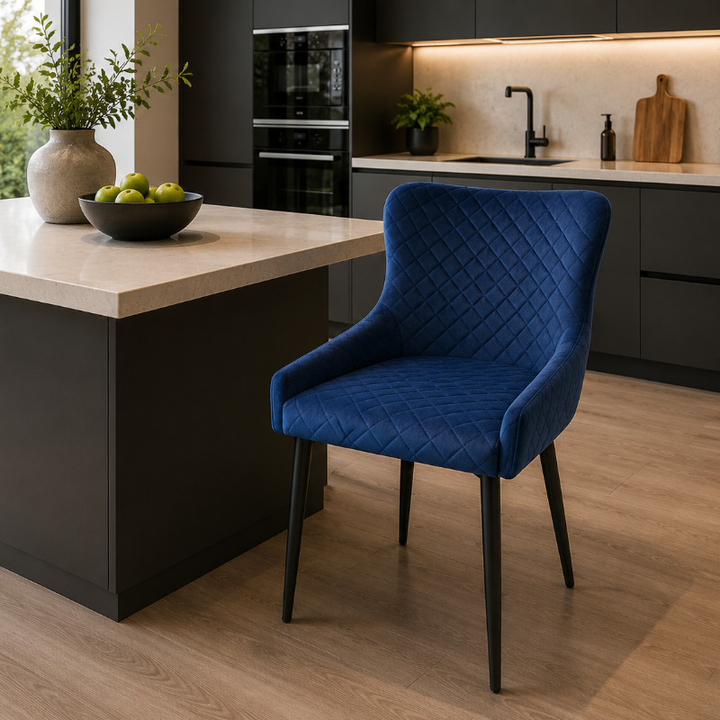 Ottawa Dining Chair Navy Velvet