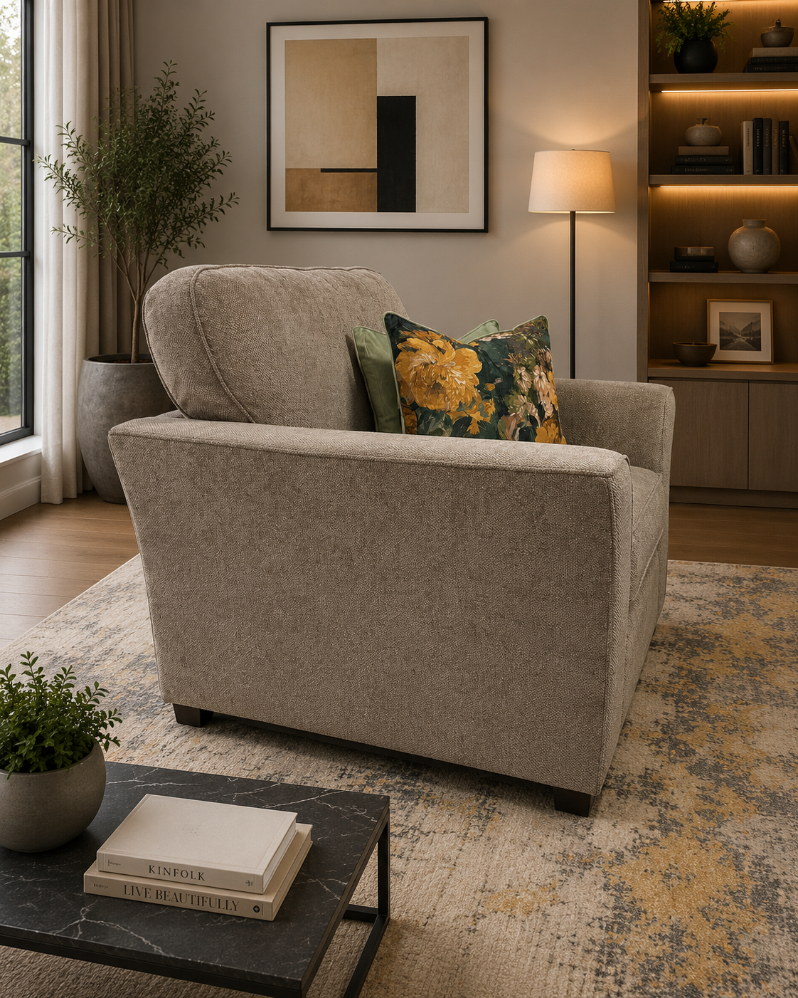 Madison Ash Grey 1 Seater