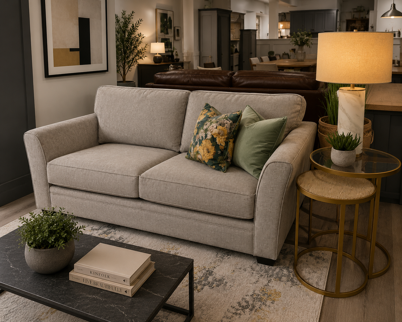 Madison Ash Grey 3 Seater Sofa