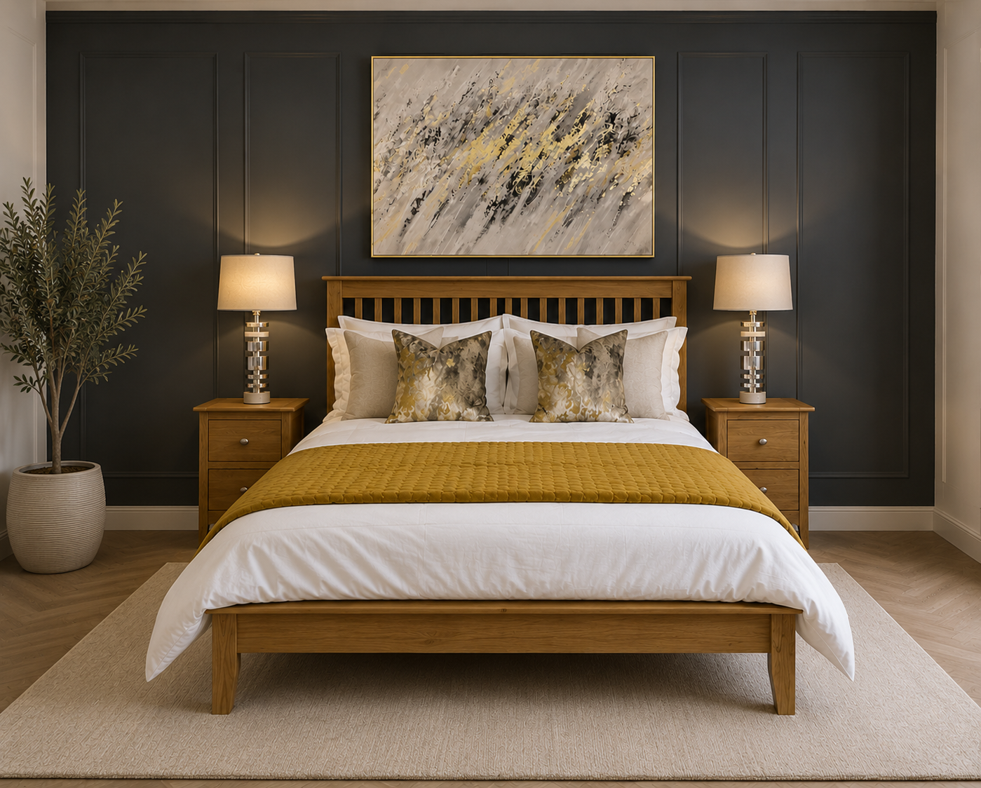 Lagan 4ft 6 Double Bedframe Oak