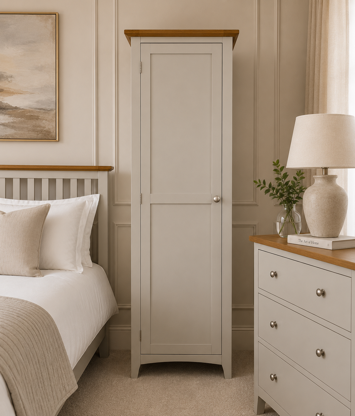 Lagan 1 Door Wardrobe Oak
