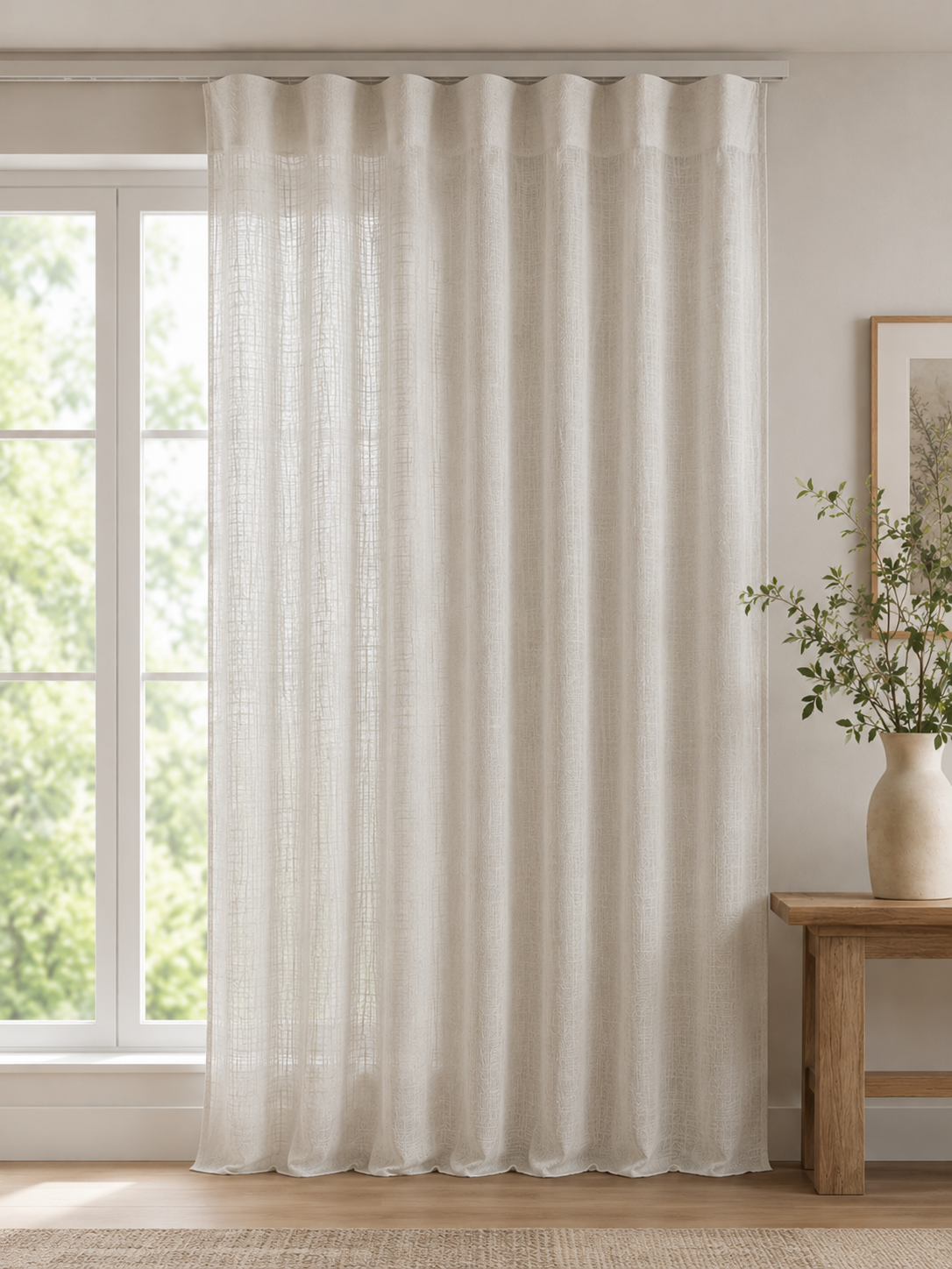 Hession White Voiles 108'' x 108''