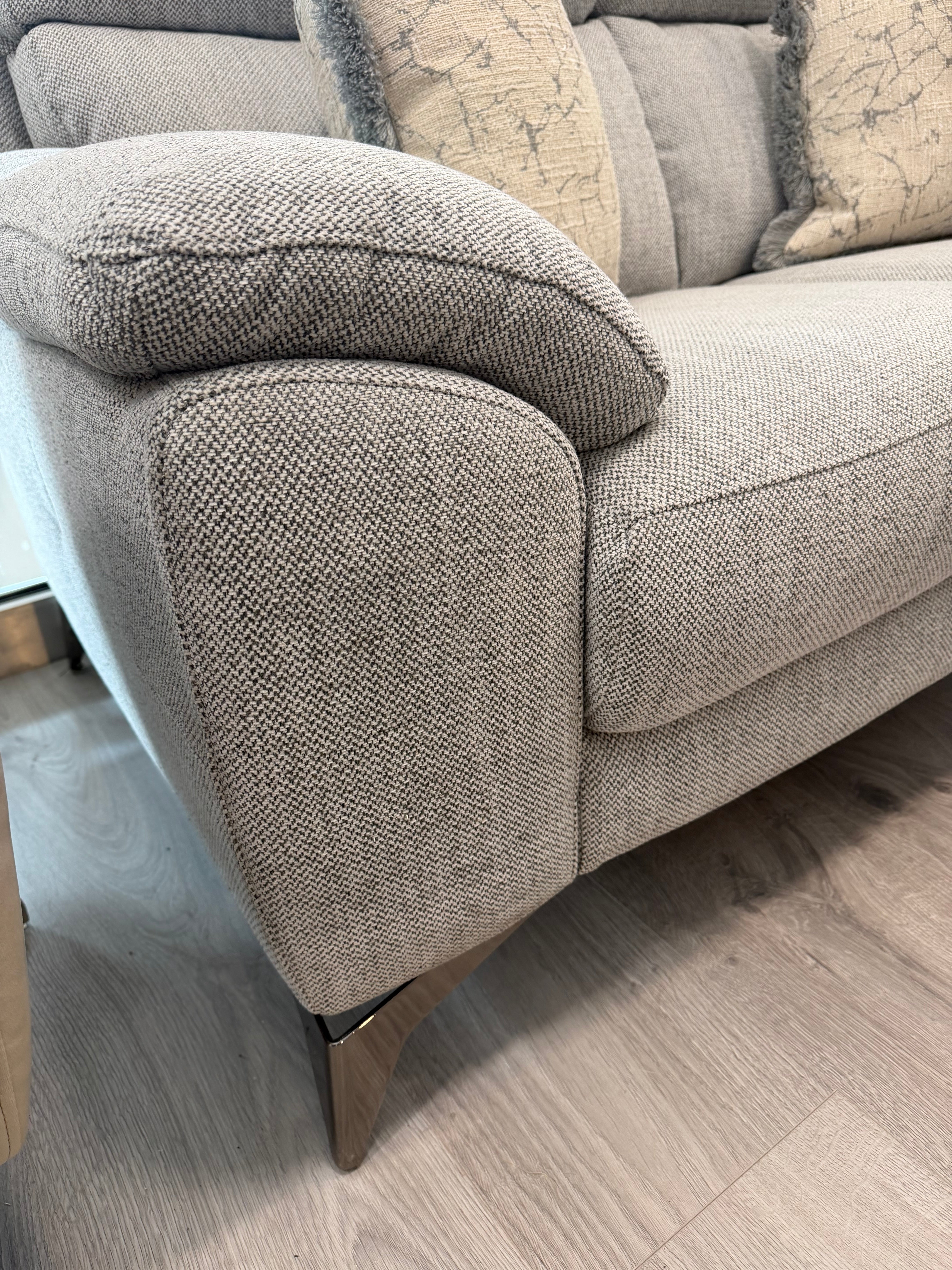 Lyon Grey 2 Seater Static Sofa