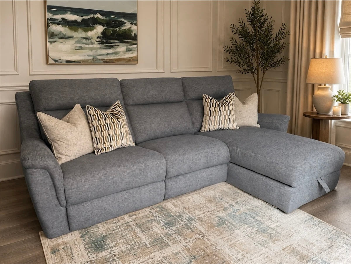 Thomas Right Hand Facing Chaise Electric Sofa with Storage