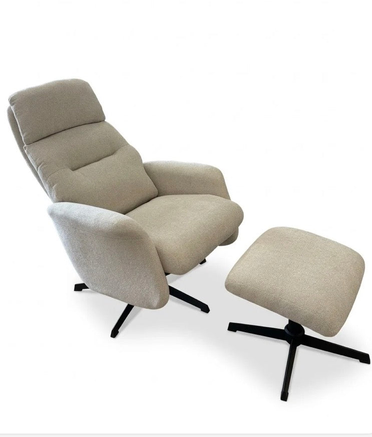 Tweads Swivel Chair & Footstool