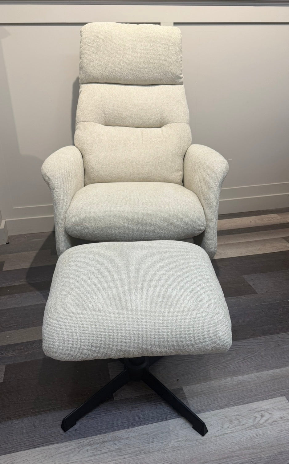 Tweads Swivel Chair & Footstool