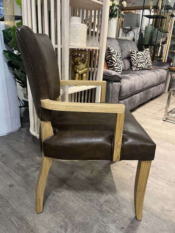 Doon Carver Dining Chair Brown
