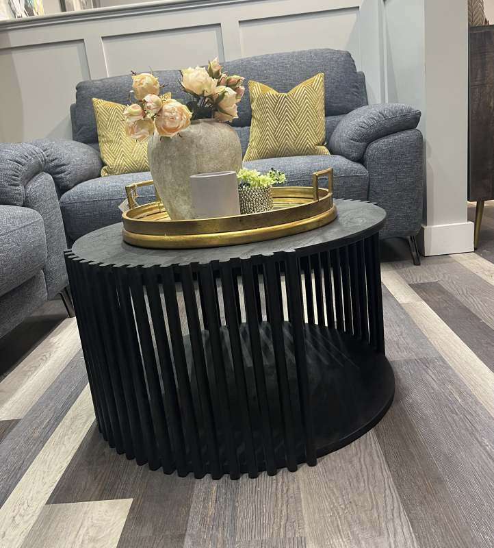 Round Slatted Coffee Table