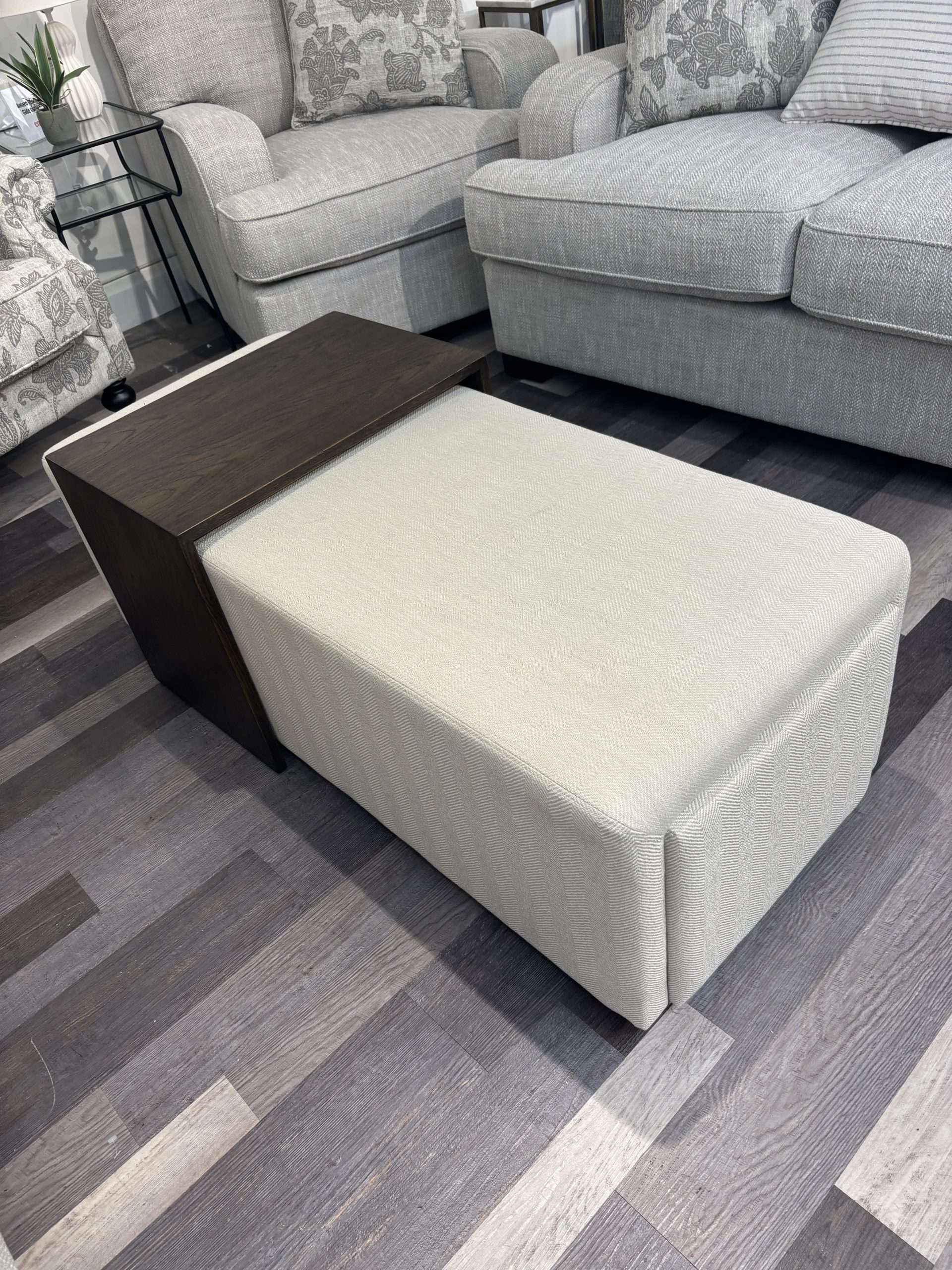 Pioneer Footstool with Drawers & Moveable Tray