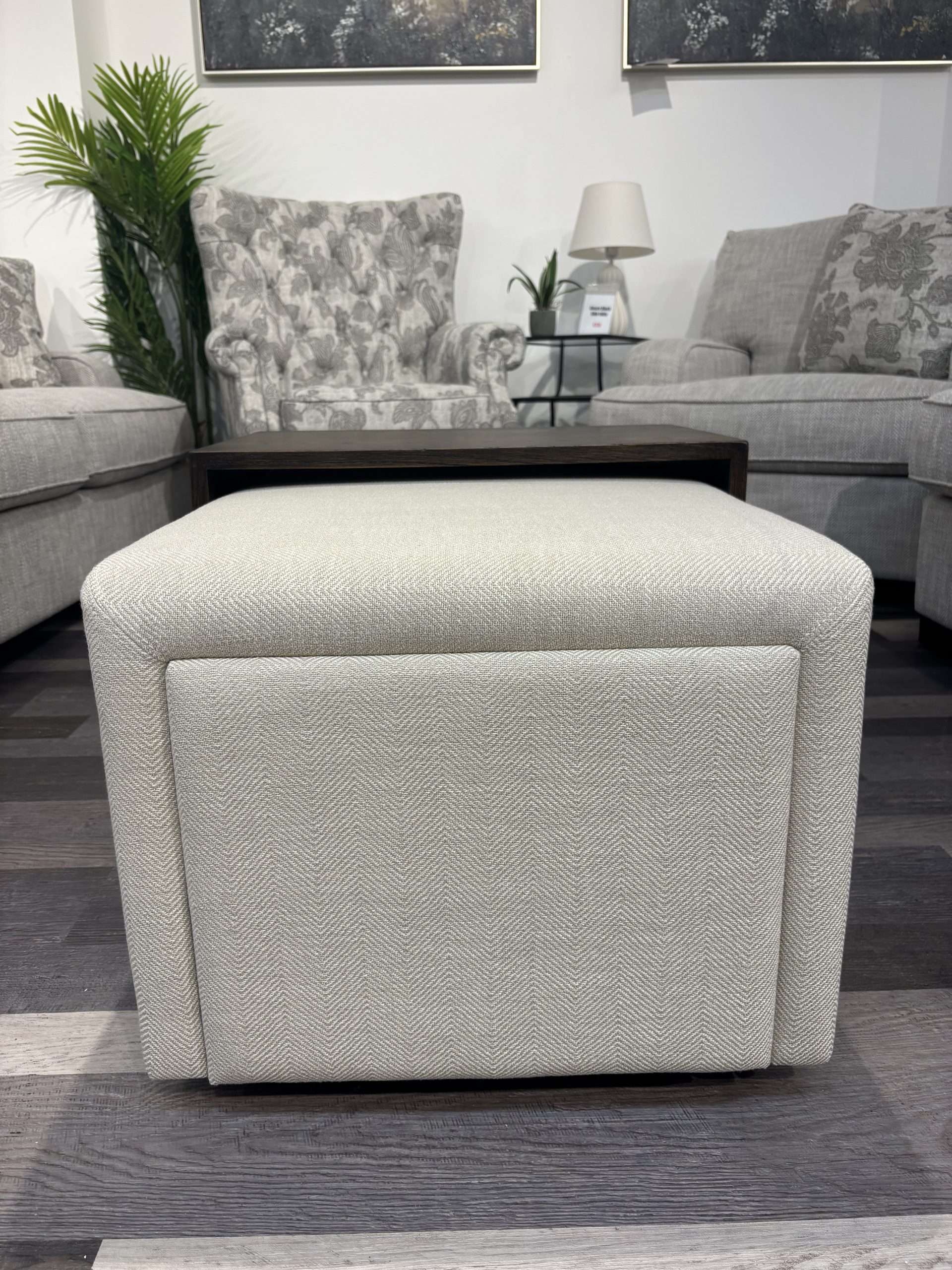 Pioneer Footstool with Drawers & Moveable Tray