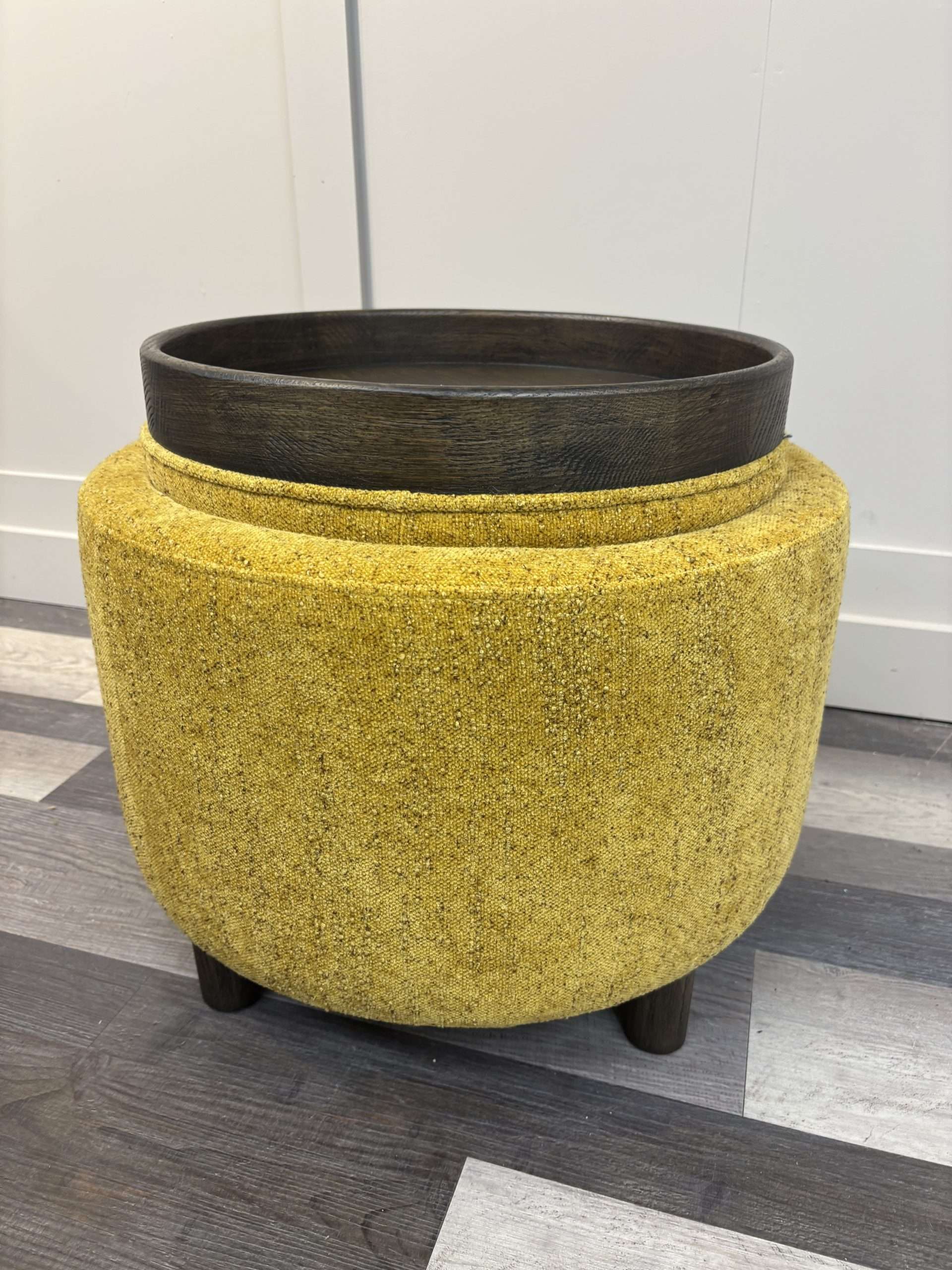 Round Storage Stool Ochre