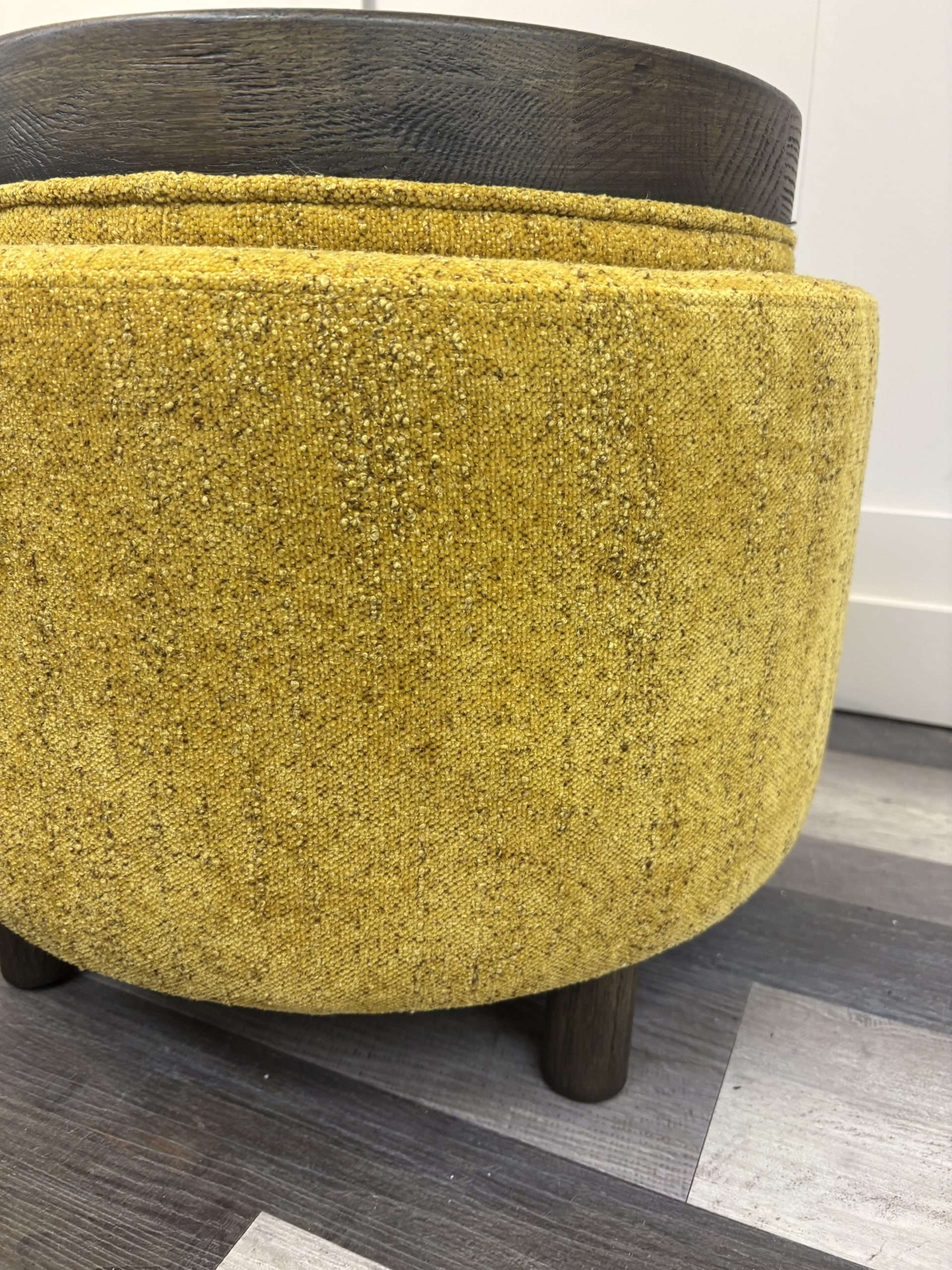 Round Storage Stool Ochre