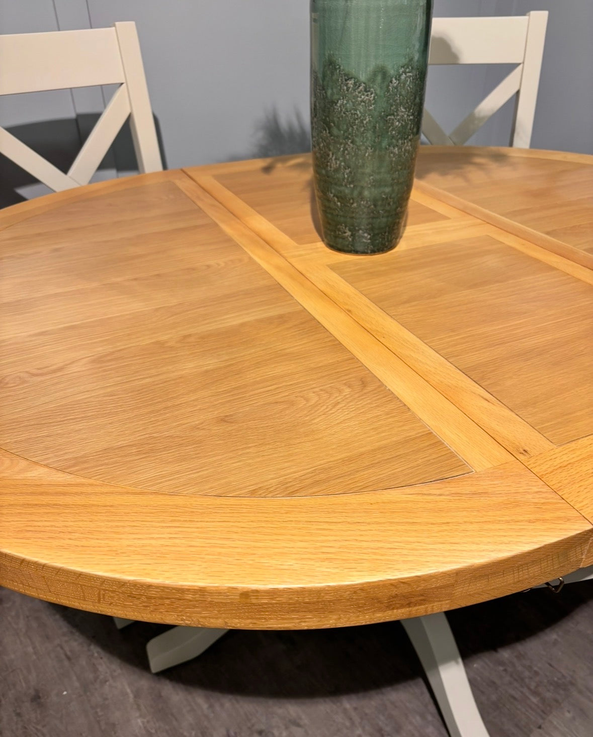 Athens Round Extending Dining Table 1.1 - 1.45mtr