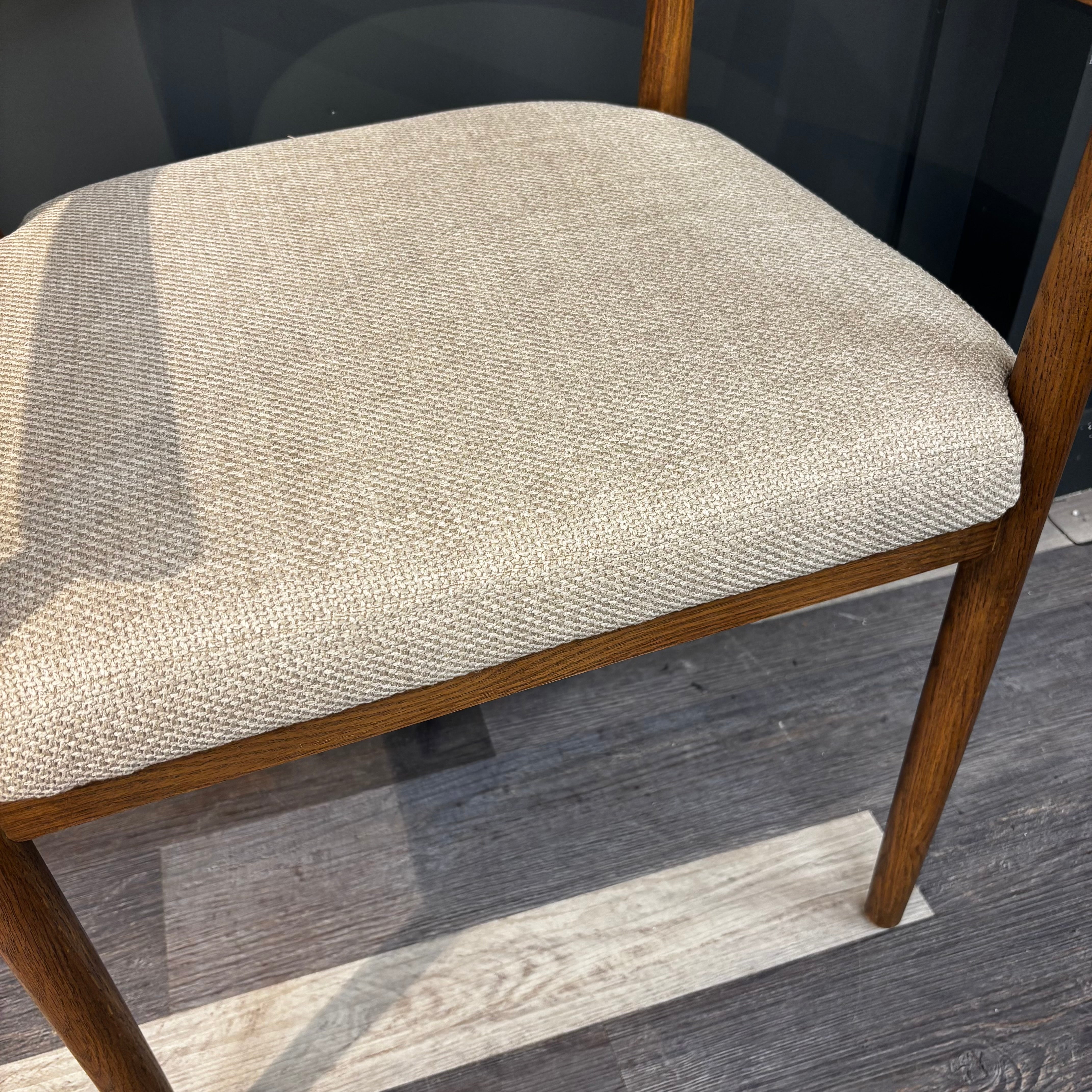Smoked Dining Chair Fabric Seat