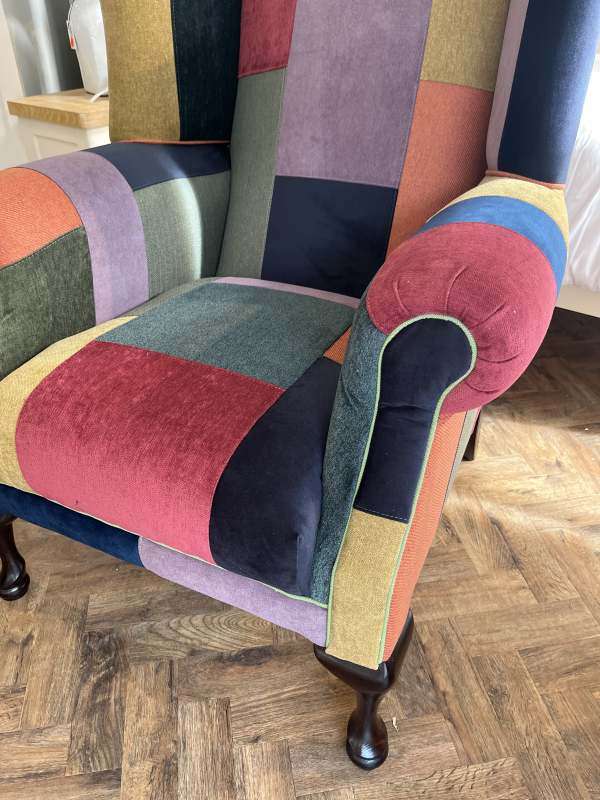 Queen Anne Patchwork Chair